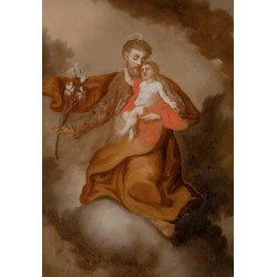 Escuela italiana del siglo XVIII.Pareja de óleos sobre cristal.