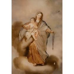 Escuela italiana del siglo XVIII.Pareja de óleos sobre cristal.