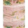 Mantón Antiguo de Seda Rosa con Bordados de Dragones y Flores - Estilo Oriental