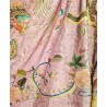 Mantón Antiguo de Seda Rosa con Bordados de Dragones y Flores - Estilo Oriental