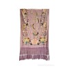 Mantón Antiguo de Seda Rosa con Bordados de Dragones y Flores - Estilo Oriental