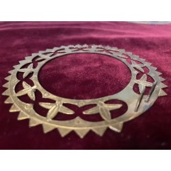Corona Nimbo de Plata para Niño Jesús - Aureola Religiosa Vintage Calada Artesanal