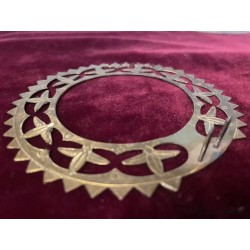 Corona Nimbo de Plata para Niño Jesús - Aureola Religiosa Vintage Calada Artesanal