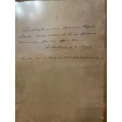 Relicario Antiguo Bordado en Plata - Cristo Crucificado Marco Oro S.XVIII Documento
