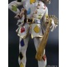 Figura Arlequín de Porcelana Italiana - Escultura Decorativa Capodimonte 33x11cm
