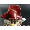 Figura Arlequín de Porcelana Italiana - Escultura Decorativa Capodimonte 33x11cm