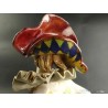 Figura Arlequín de Porcelana Italiana - Escultura Decorativa Capodimonte 33x11cm