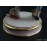 Figura Arlequín de Porcelana Italiana - Escultura Decorativa Capodimonte 33x11cm