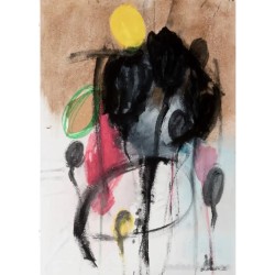 ANA RINCON CAÑIBANO (Madrid, 1972). “Flores”, 2020. Técnica mixta y collage sobre cartulina.