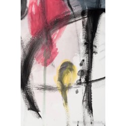 ANA RINCON CAÑIBANO (Madrid, 1972). “Flores”, 2020. Técnica mixta y collage sobre cartulina.