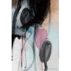 ANA RINCON CAÑIBANO (Madrid, 1972). “Flores”, 2020. Técnica mixta y collage sobre cartulina.