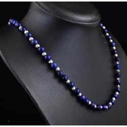 Collar de Lapislázuli y Plata - Joya Elegante de Piedra Preciosa Azul