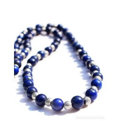 Collar de Lapislázuli y Plata - Joya Elegante de Piedra Preciosa Azul