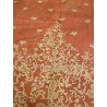 Mantilla de tres picos antigua, bordado floral delicado