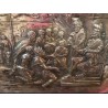 Pareja de bandejas de plata con escenas grabadas - 80 cm X 54 cm