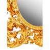 Gran Espejo Cornucopia Dorado Siglo XIX - Estilo Rococó Tallado Barroco 130cm