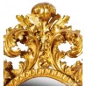 Gran Espejo Cornucopia Dorado Siglo XIX - Estilo Rococó Tallado Barroco 130cm