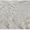 Mantón de Manila Bordado en Seda Marfil - Flecos Largos con Motivos Florales Vintage