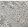 Mantón de Manila Bordado en Seda Marfil - Flecos Largos con Motivos Florales Vintage