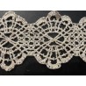 Encaje Artesanal de Crochet Blanco - Puntilla Vintage 320cm x 9.5cm Hecho a Mano