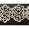 Encaje Artesanal de Crochet Blanco - Puntilla Vintage 320cm x 9.5cm Hecho a Mano