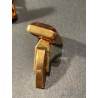 Gemelos Rectangulares de Oro con Ámbar Natural - Elegantes Accesorios Masculinos