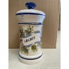 Albarelo Vintage de Cerámica - Bote de Farmacia Arabis con Decoración Floral
