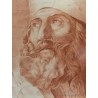 Sanguina de San Isidoro Escuela Española Siglo XIX - Retrato Eclesiástico Antiguo