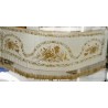 Mantón de Manila Vintage - Elegante Bordado Floral en Tonos Crema