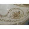 Mantón de Manila Vintage - Elegante Bordado Floral en Tonos Crema