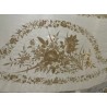 Mantón de Manila Vintage - Elegante Bordado Floral en Tonos Crema