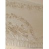 Mantón de Manila Vintage - Elegante Bordado Floral en Tonos Crema