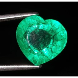 Esmeralda Natural Talla Corazón 11.32CT - Gema Colombiana AAA Premium Certificada