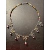 Gargantilla de plata con turnalinas y perlas