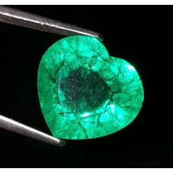 Esmeralda Natural Talla Corazón 11.32CT - Gema Colombiana AAA Premium Certificada
