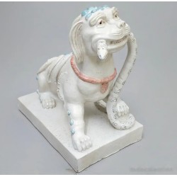 Figura de Perro Foo en Cerámica Esmaltada - Guardián Chino Decorativo Oriental