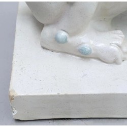 Figura de Perro Foo en Cerámica Esmaltada - Guardián Chino Decorativo Oriental