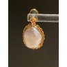 Pendientes Artesanales con Perlas Barrocas y Olivinas - Plata Bañada en Oro