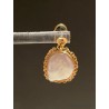 Pendientes Artesanales con Perlas Barrocas y Olivinas - Plata Bañada en Oro