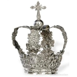 Corona Imperial de Plata Española Siglo XVIII - Pieza Religiosa Punzonada