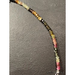 Gargantilla de plata con turnalinas y perlas