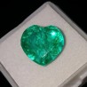 Esmeralda Natural Talla Corazón 8.27CT - Gema Certificada Verde Intenso