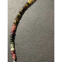 Gargantilla de plata con turnalinas y perlas