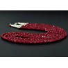 Collar de Rubí Natural Facetado 5 Vueltas 353 CT - Gargantilla Piedra Preciosa