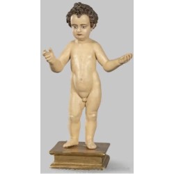 Niño Jesús Tallado en Madera Policromada - Escuela Sevillana Siglo XVII