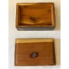 Caja Antigua de Madera con Placas de Símil Carey - Joyero Vintage 12.5x8.5x5cm