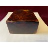 Caja Antigua de Madera con Placas de Símil Carey - Joyero Vintage 12.5x8.5x5cm