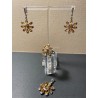 Conjunto de Plata con Citrinos Amarillos - Pendientes, Anillo y Colgante Floral
