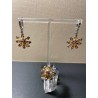 Conjunto de Plata con Citrinos Amarillos - Pendientes, Anillo y Colgante Floral