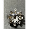 Conjunto de Plata con Citrinos Amarillos - Pendientes, Anillo y Colgante Floral